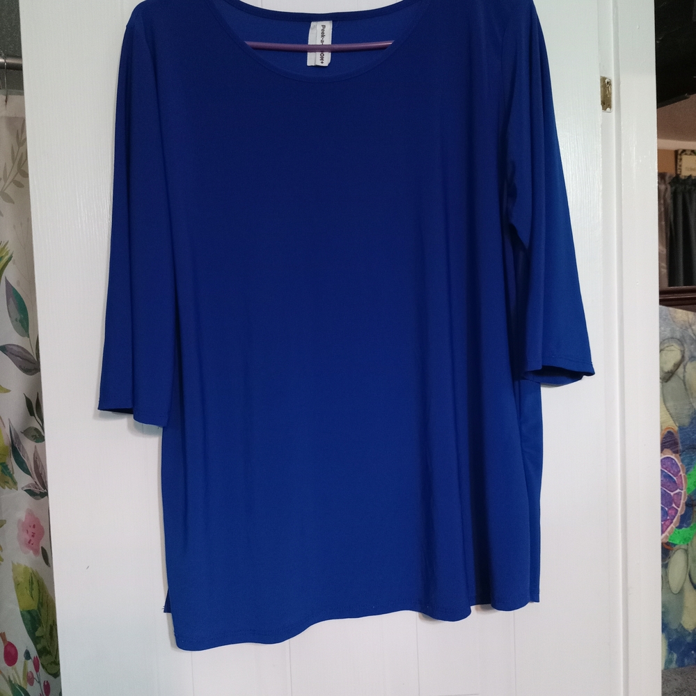 Blue Relaxed Boxy Tunic